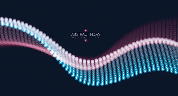 Abstracte Achtergrond Met Dynamische Deeltjes Geluidsgolf — Stockvector