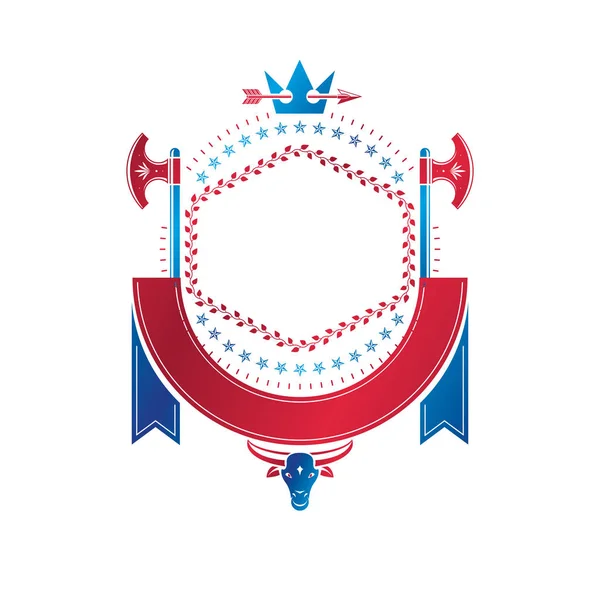 Emblema Gráfico Feito Com Elemento Coroa Real —  Vetores de Stock
