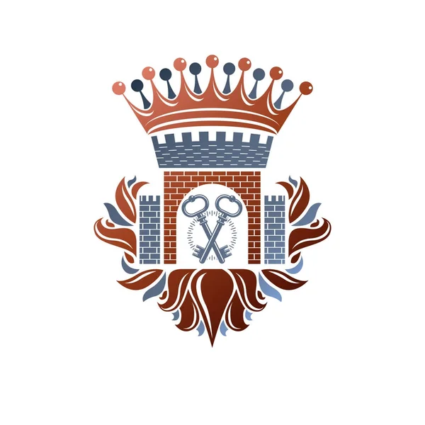 Heraldische Wapen Vintage Vectorillustratie — Stockvector