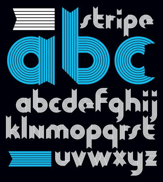 Vector Trendy Vintage Lowercase English Alphabet Letters Collection — Stock Vector