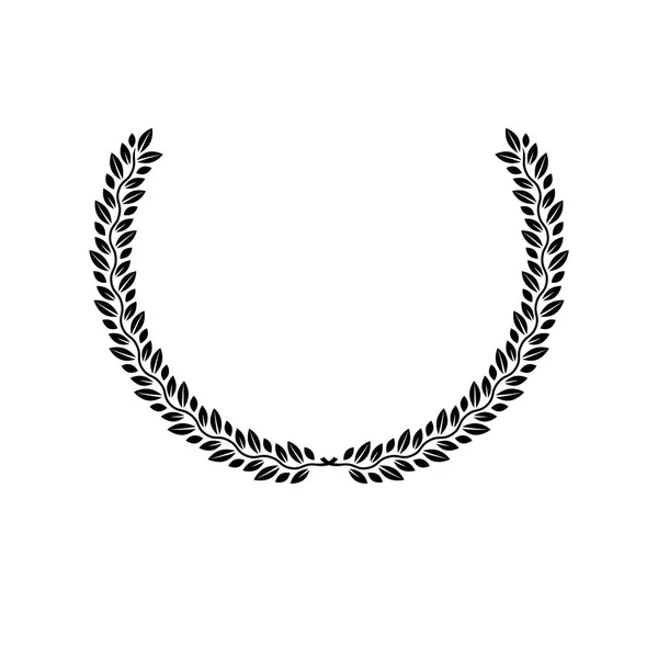 Laurel Wreath Blommig Heraldiska Element — Stock vektor