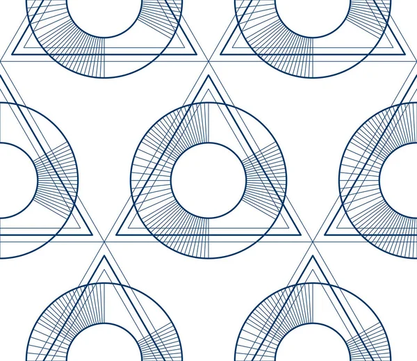 Geometrische Lijnen Abstract Naadloze Patroon — Stockvector