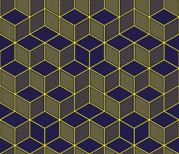 几何立方体抽象无缝模式 — 图库矢量图片