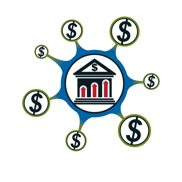Logo Conceptuel Bancaire Symboles Vectoriels Uniques — Image vectorielle