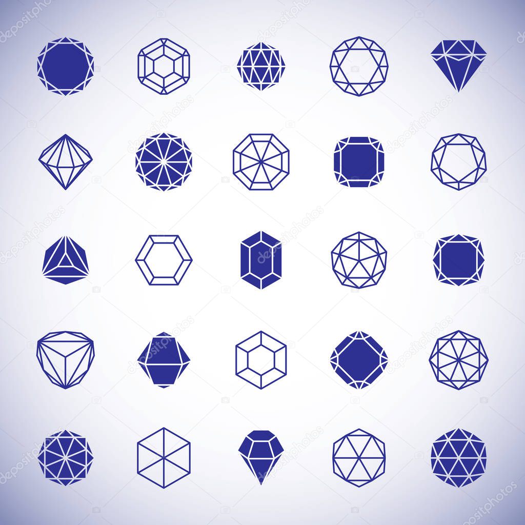 Vector abstract geometric forms collection.