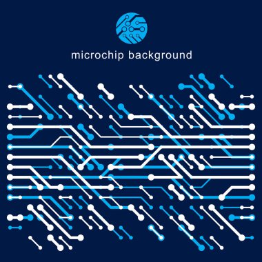 Vektör soyut bilgisayar devre kartı çizim.