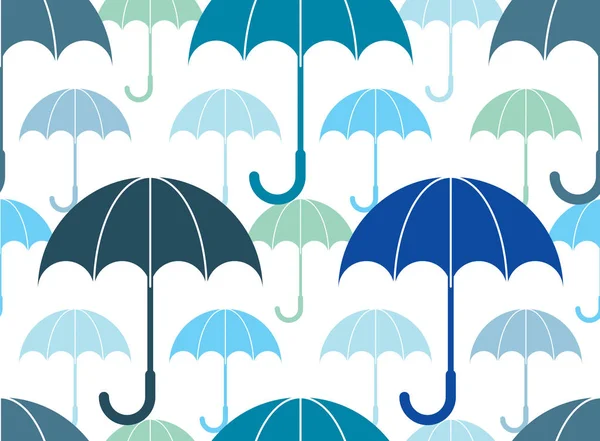 Colorful Umbrellas Set Isolated White Background — Stock Vector