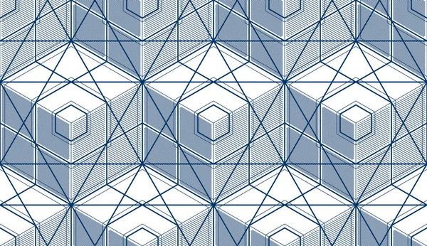 Geometrische Kubussen Abstracte Naadloze Patroon — Stockvector