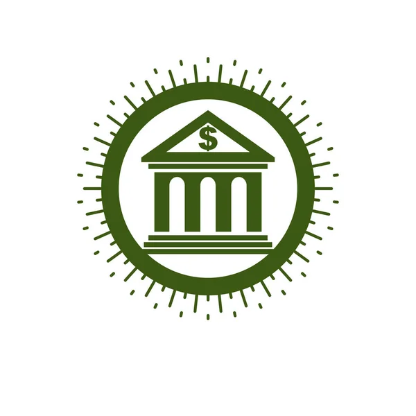 Logotipo Conceptual Bancario Símbolo Vectorial Único — Vector de stock