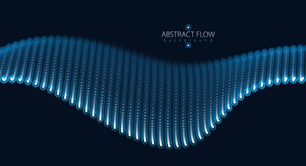 粒子阵流 动态声波 — 图库矢量图片
