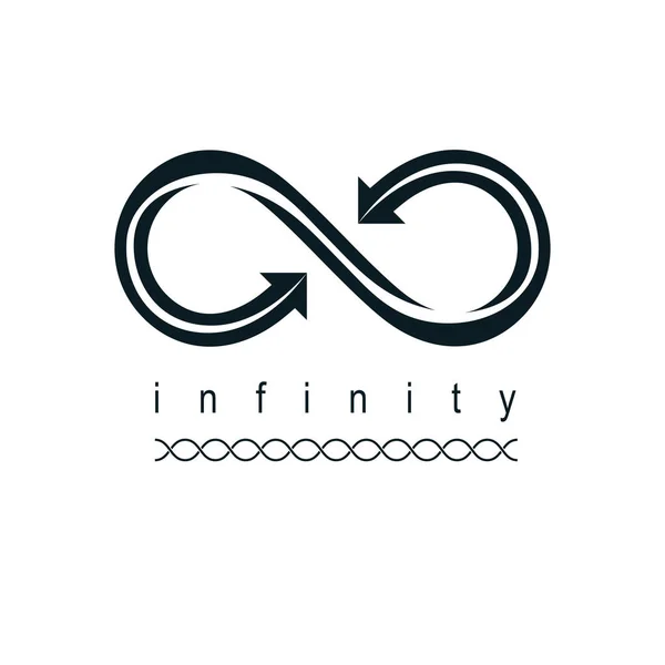 Endless Infinity Loop Conceptual Logo — Stock Vector