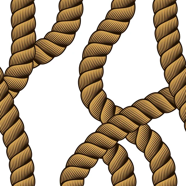 ロープのシームレスなパターン トレンディなベクトルの壁紙の背景 — ストックベクタ