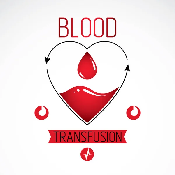 Krevní Transfuze Vektoru Symbol — Stockový vektor