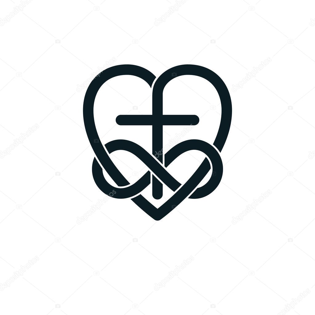 Immortal Love of God conceptual symbol.