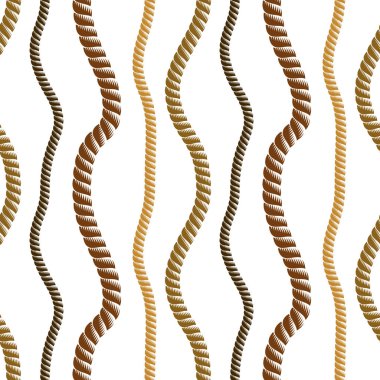 Kesintisiz deniz ip tasarlamak vektör. Döngü kordon hatları süsleme ile sonsuz Donanma illüstrasyon. Minimalist basit kordon şık resimde. Kumaş, duvar kağıdı, ambalaj, web ve baskı için kullanılabilir.