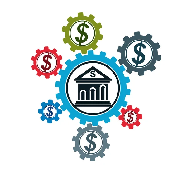 Logo Conceptuel Bancaire Financier Symbole Vectoriel Unique Système Bancaire Système — Image vectorielle