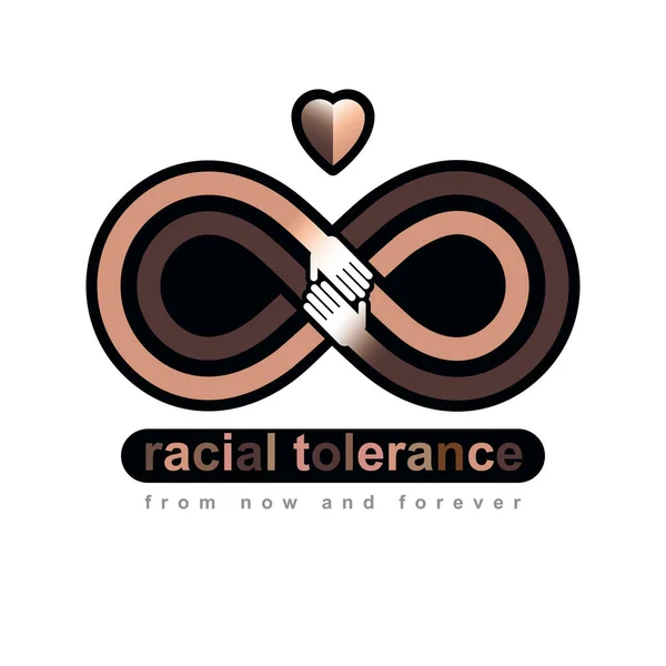 Расової Толерантності Концептуальні Символ День Мартіна Лютера Кінга Нульової Терпимості — стоковий вектор