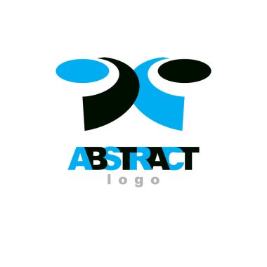 Vektör kavramsal geometrik form iş yenilik logo olarak kullanılabilir.