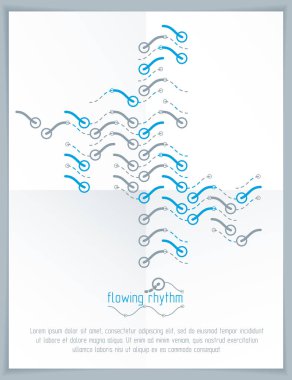 Teknolojik vektör duvar kağıdı soyut çizgilerle yapılmış. Modern geometrik kompozisyon reklam afişi olarak kullanmak için.