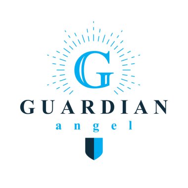 Koruyucu melek vektör kavramsal amblemi catechesis kuruluşlarda kullanılmak en iyi.