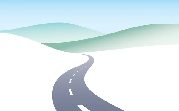 Země Silnice Zakřivené Dálnice Vektor Perfektní Design Ilustrace Cesta Přírodě — Stockový vektor