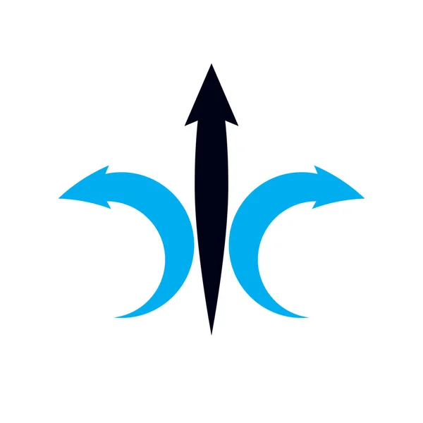 Tendencia Financiera Del Negocio Vector Flecha Hacia Arriba Logo Desarrollo — Vector de stock