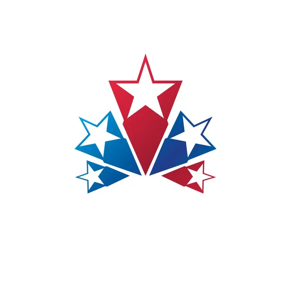 Military Star Emblem Heraldic Vector Design Element Stars Guaranty Insignia — Stock Vector