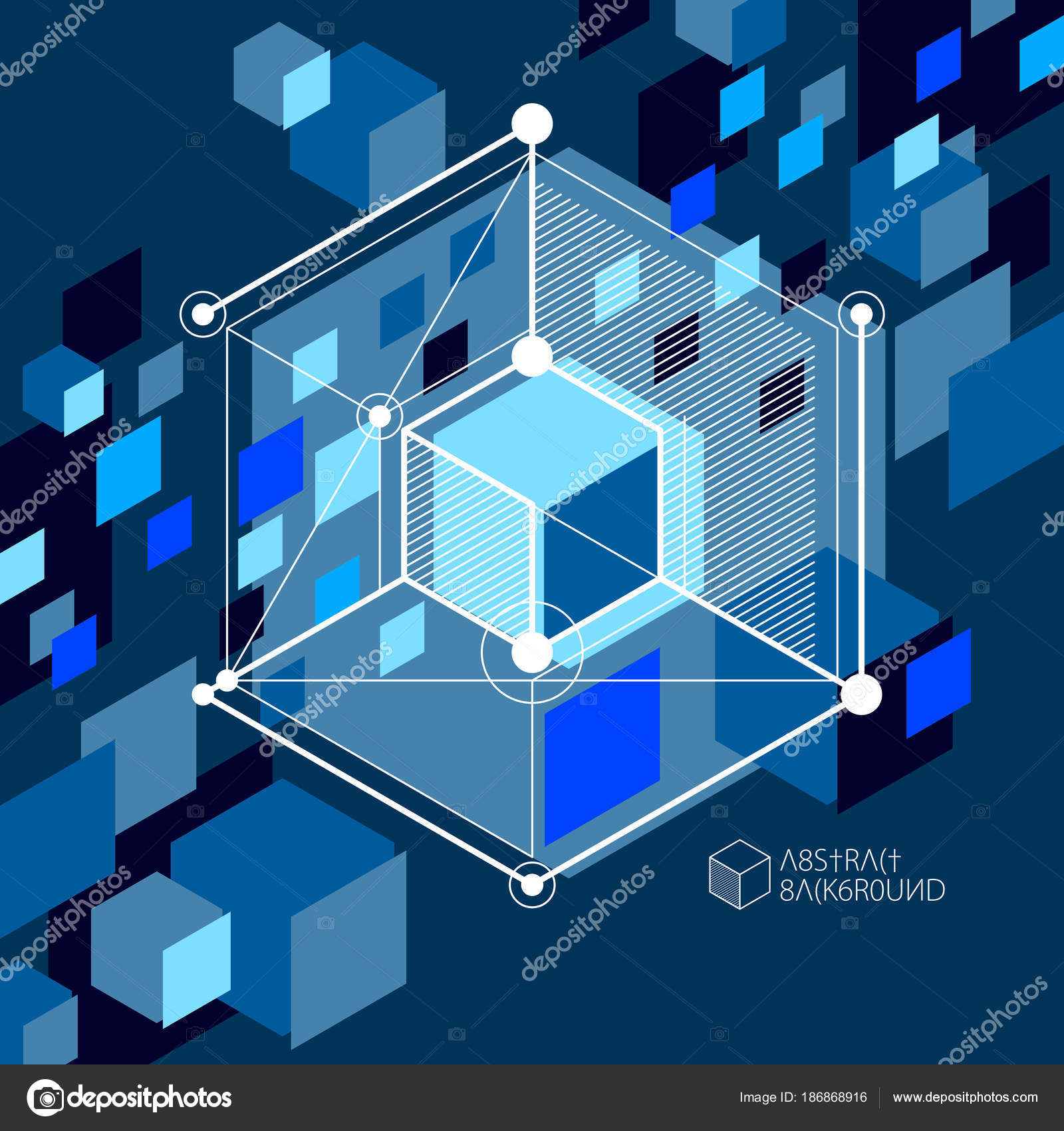 Carta Parati Vettoriale Blu Scuro Tecnologico Realizzato Con