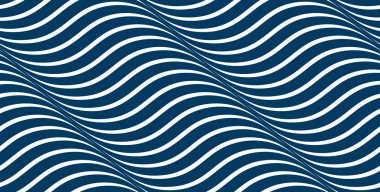 Dalgalar pürüzsüz desen, vektör su akış eğrisi çizgileri soyut tekrarla sonsuz arka plan, mavi renkli ritmik dalgalar.