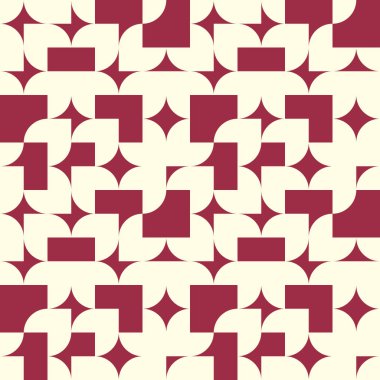 Vektör soyut sorunsuz kompozisyon en iyi ambalaj kağıdı, basit geometrik şekiller ile oluşturulmuş simetrik süslü arka plan olarak kullanmak için. 