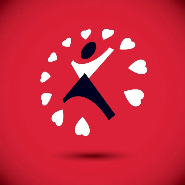 Miłości Wolontariuszy Pojęciowy Logo Centrum Odnowy Biologicznej Harmonii Symbol Symboliczne — Wektor stockowy