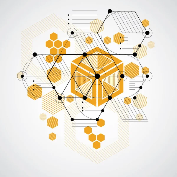 Fondo Modular Vectorial Bauhaus Creado Partir Simples Figuras Geométricas Como — Vector de stock