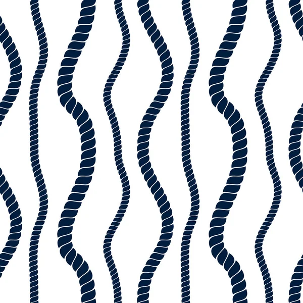 Rope Seamless Pattern Trendy Vector Wallpaper Background Navy Simple Minimal — Stock Vector