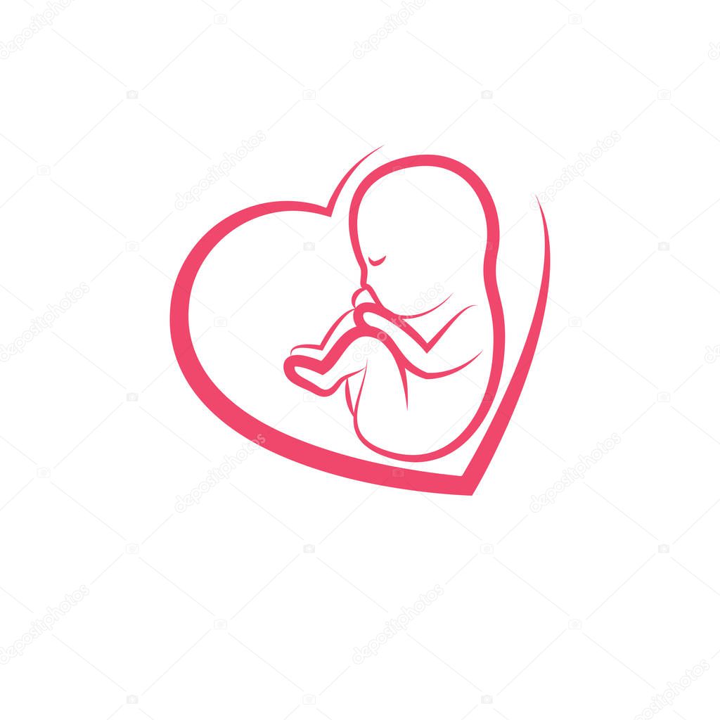 Newborn baby drawn vector illustration isolated on white. Innocent child, happy concern concept.