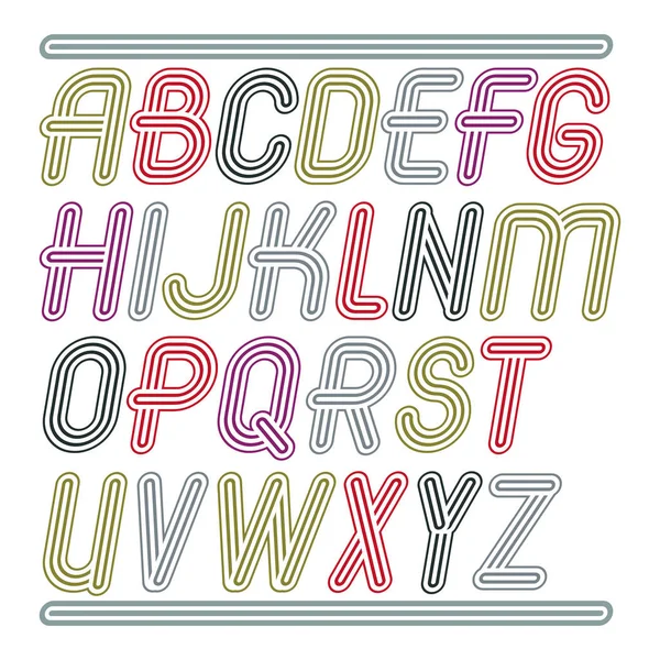Set Lettere Moderne Alfabeto Vettoriale Capitale Alla Moda Isolato Caratteri — Vettoriale Stock