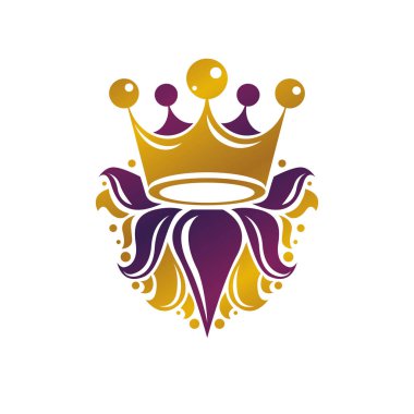 Beyaz arka plan üzerinde Kraliyet tacı amblemi