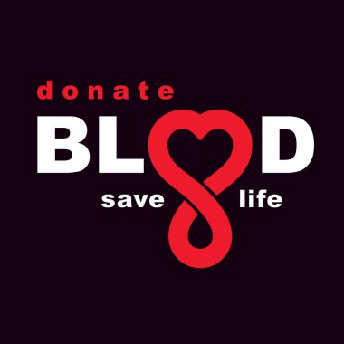 Kan yazıt siyah arka plan üzerinde bağış