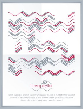 Beyaz arka plan üzerinde soyut dalgalı çizgi şekli