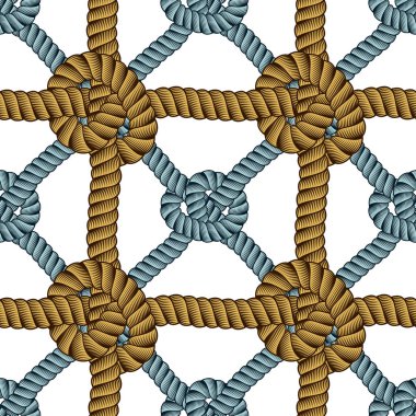 Beyaz arka plan üzerinde ip ile Seamless Modeli