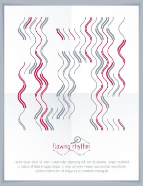 Beyaz arka plan üzerinde soyut dalgalı çizgi şekli