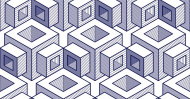 Tek renkli geometrik soyut, dikişsiz desen