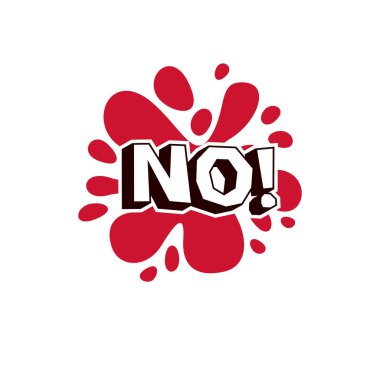 hiçbir açık kırmızı sıçrama yazı ile ret sembolü