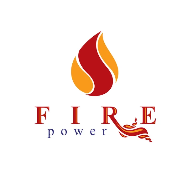 Yanan ateşi, doğa eleman vektör logo kullanmak için güç — Stok Vektör