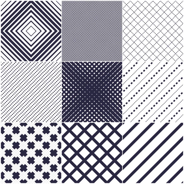 Lignes Minimales Vectorielles Motifs Sans Couture Ensemble — Image vectorielle