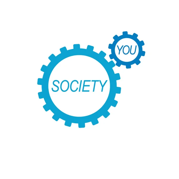 Relazioni Sociali Logo Concettuale Sfondo Bianco — Vettoriale Stock
