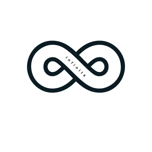 Ändlösa Infinity Loop Symbol Vit Bakgrund — Stock vektor