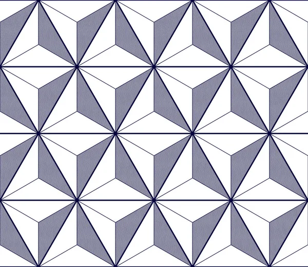 Monochrome Geometric Abstract Seamless Pattern — Stock Vector