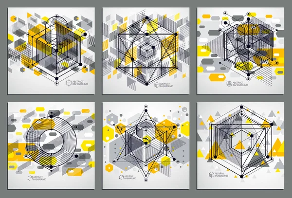 Ensemble Figures Abstraites Aux Formes Géométriques Simples — Image vectorielle