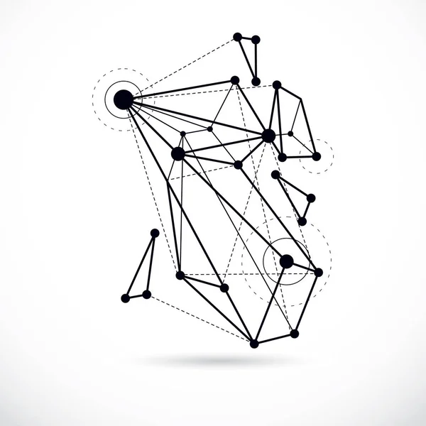 Abstracte Isometrische Cijfer Witte Achtergrond — Stockvector