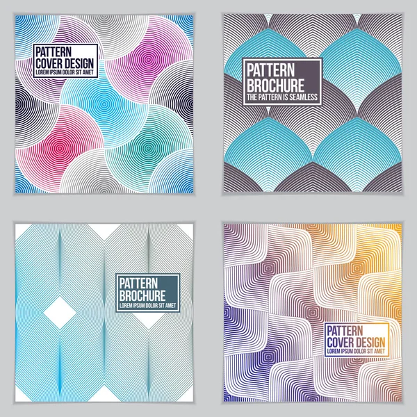 Ensemble Conceptions Brochures Minimalistes Colorées — Image vectorielle
